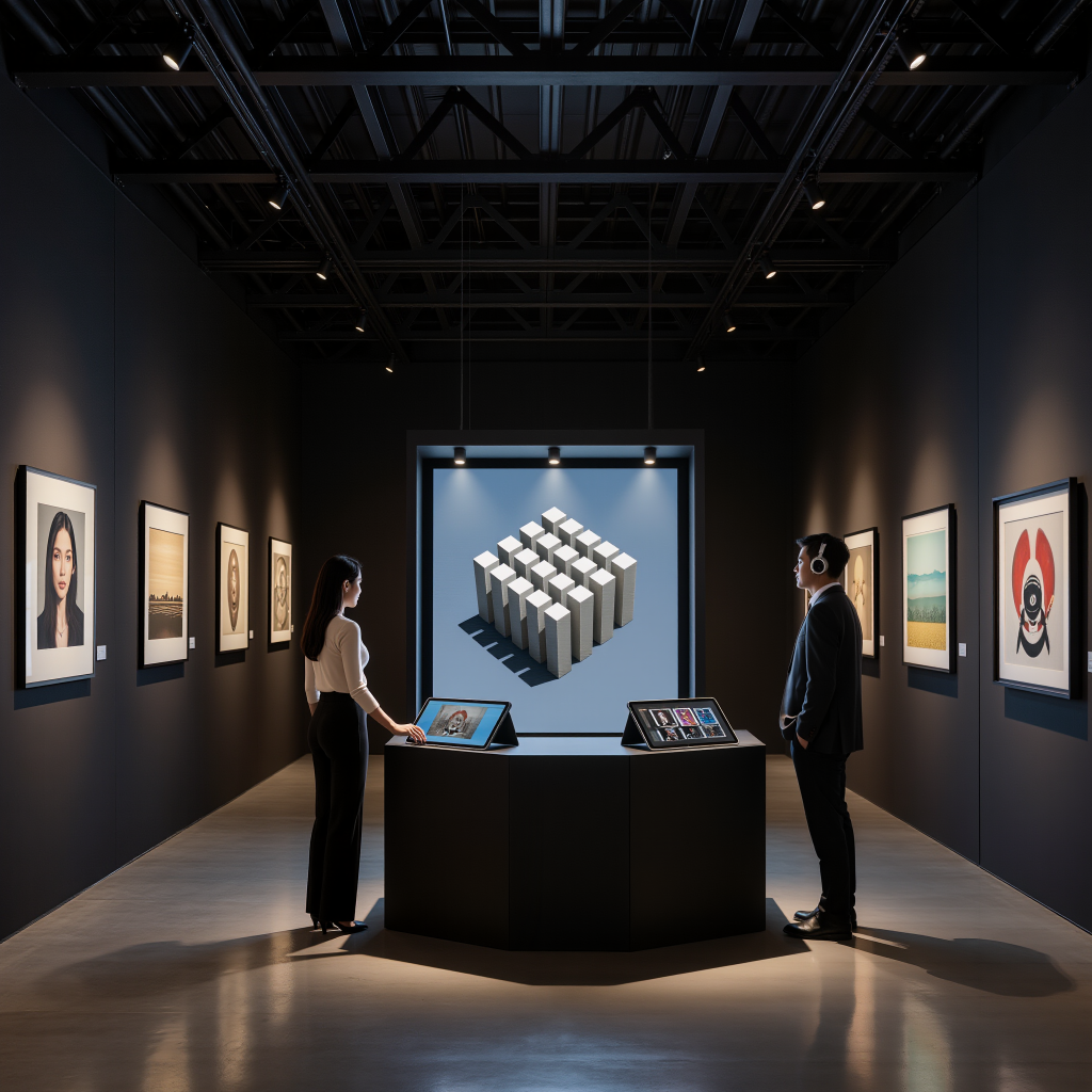 AI芸術 インタラクティブ展示 3Dプリンター作品展示例